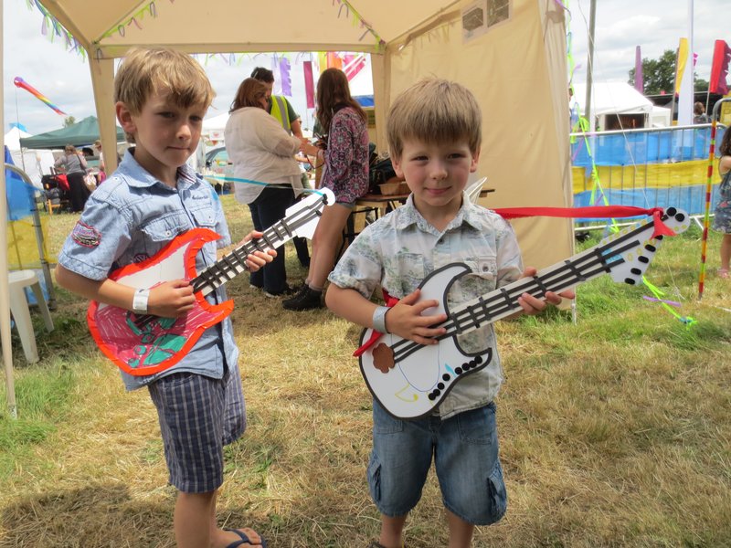 Cardboard guitars at Boondocks