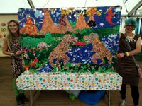 Mural created at Green Man 2021